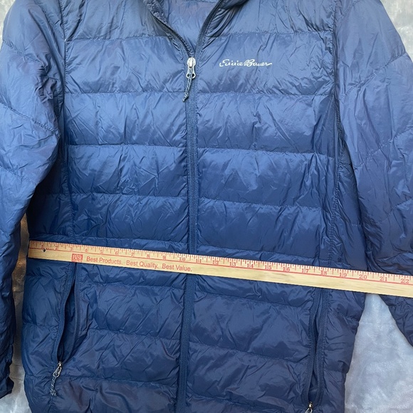 Eddie Bauer Down/Feather Lightweight Packable Hooded Puffer Jacket, Small - Picture 3 of 5